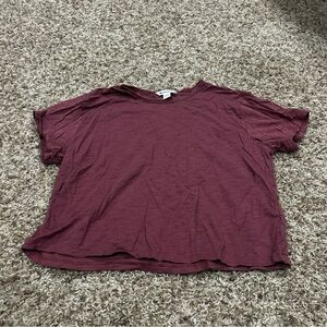 Athleta Women’s Size Large Maroon Cropped TShirt